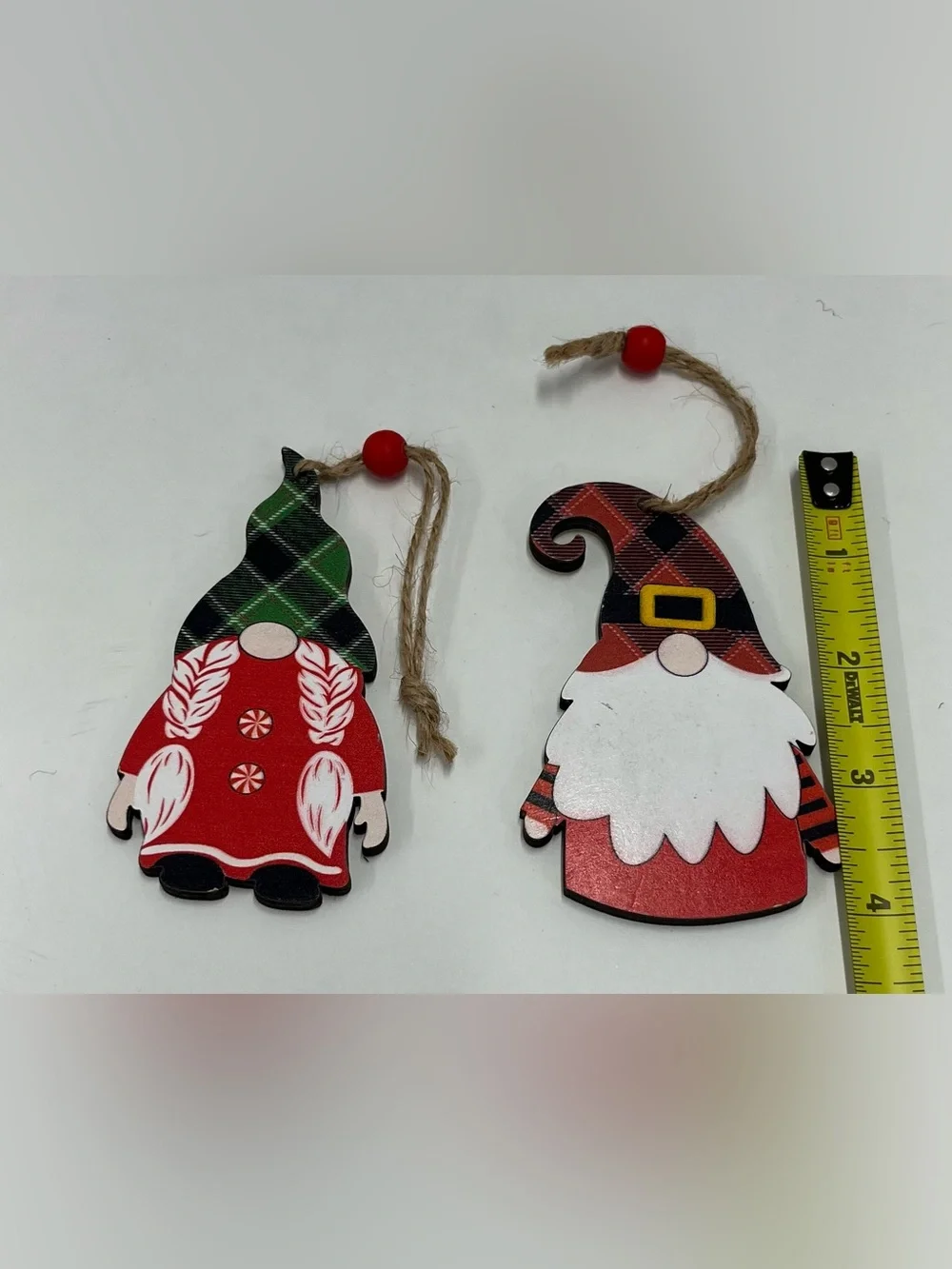 Gnome couple Christmas ornaments (2)